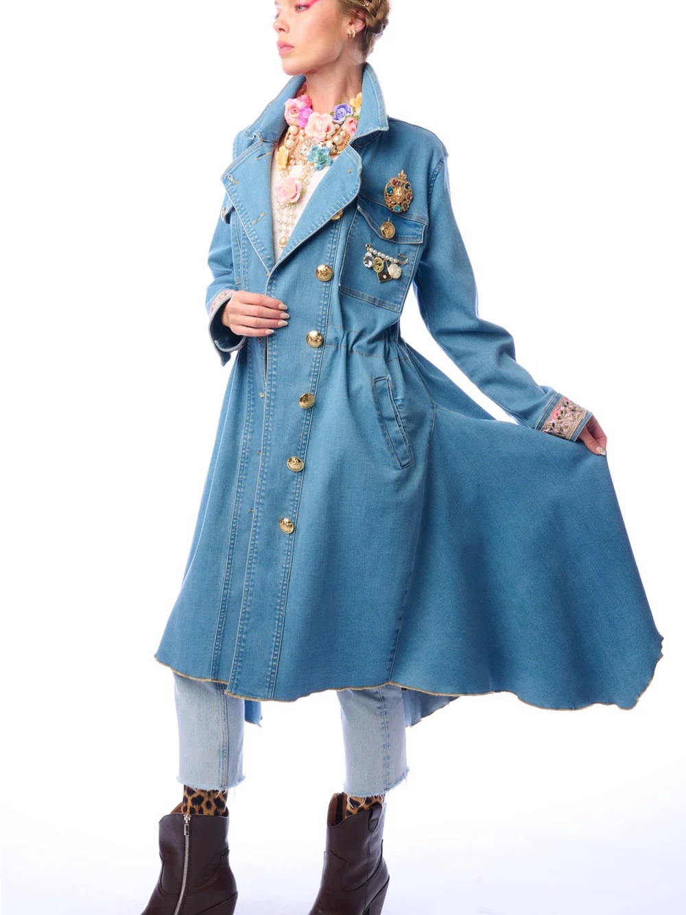 ARATTA MONTE CARLO DENIM COAT - M - NWT - Picture 6 of 12